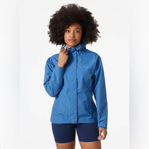 HELLY HANSEN Seven J Jacket L Blue DWR Helly Tech Protect Waterproof Breathable